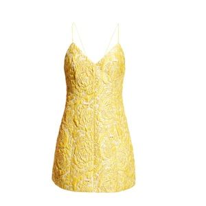 ALICE + OLIVIA WOMEN'S TAYLA LANTERN MINI DRESS, SUNBEAM